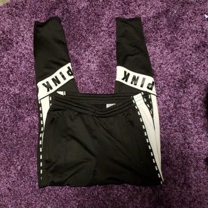 PINK zip track pants